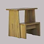 Tritthocker, Sitzhocker Holz, stabil in Kernbuche Massivholz, für Kinder und die ganze Familie,